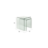 Table d'appoint Vetro Set de 2 - Transparent | Fleux | 19