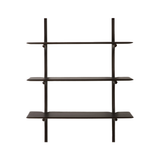 PI Wall Shelf in Dark Brown Mahogany - 3 shelves | Fleux | 3