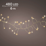 Guirlande Micro 480LED Clignotant IP44 6m Or/Blanc Chaud/Blanc Classique | Fleux | 10
