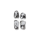 Set de 4 Sculptures Glass Chrome | Fleux | 4