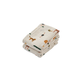 Set of 2 Lewis swaddles - Safari/Sandy | Fleux | 2