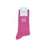 Chaussettes Paillettes Crazy Bitch 36/40 - Rose | Fleux | 3