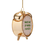 Ornement Verre Shiny Gold Rich Clock Alarm | Fleux | 5