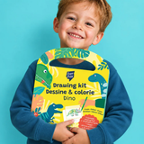 Kit Dessin Coloriage Mallette Creative - Dino | Fleux | 6