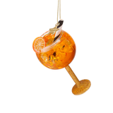 Ornement Verre Orange Spritzer | Fleux | 4