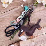 Bijou de Sac Porte-Clés - Chien Clochette Brun | Fleux | 4