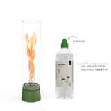 Cheminée / Feu de table Spin Air 900 - Ø 10.6 x 40.5 cm - Émail Vert | Fleux | 8