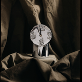 Horloge Rétro en céramique - h 17,5 cm - Chrome | Fleux | 8