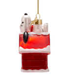 Ornement Verre Snoopy/Peanuts Laying on Doghouse | Fleux | 10