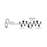Guirlande LED Lampes Cerise Fixe Extérieur | Fleux | 13