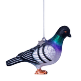 Ornement Verre Pigeon Multicolore | Fleux | 11