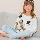 Peluche Chat Gris Rayé allongé | Fleux | 6