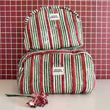 Trousse de toilette rayée Brique | Fleux | 3