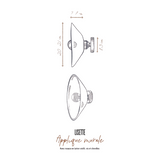 Applique murale Lisette - Terre mêlée mat | Fleux | 9