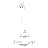 Suspension en applique Pitchoun en Grès chamotté Ivoire | Fleux | 7