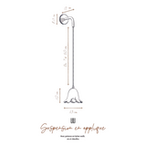 Suspension en applique Lili en Porcelaine biscuit | Fleux | 9
