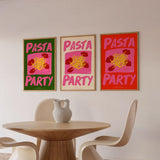 A3 Pasta Party Green Poster | Fleux | 5