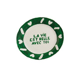 Assiette la Vie Est Belle Avec Toi | Fleux | 3