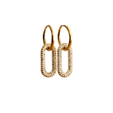 Boucles d'oreilles ovales avec cristaux | Fleux | 2