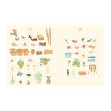 Carnet de coloriage et de stickers Le marché - Zoé de Las Cases | Fleux | 4