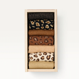 Box of 7 Leopard Sequin Socks | Fleux | 7