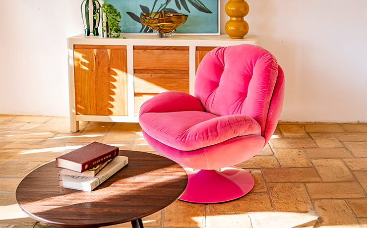 fauteuil memento pop rose