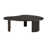 Table basse Boomerang en acajou L 85 x l 77 - Marron | Fleux | 3