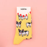 Opaque Bulldog Socks - Yellow | Fleux | 4
