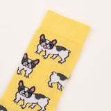 Opaque Bulldog Socks - Yellow | Fleux | 5