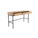Bureau Whitebird en chêne verni - 2 Tiroirs | Fleux | 7