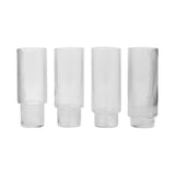Set of 4 long Ripple glasses | Fleux | 3
