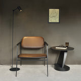 Table d'appoint Oblic en teck noir verni - Ø 52 cm | Fleux | 12