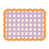 Set de table Biscotti à Carreaux - 38 cm x 48 cm - Lilas & Orange | Fleux | 4