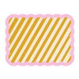 Set de table Biscotti à Rayures - 38 cm x 48 cm - OCRE & ROSE | Fleux | 6
