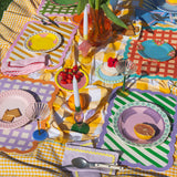 Set de table Biscotti à Rayures - 38 cm x 48 cm - Bleu & Jaune | Fleux | 9