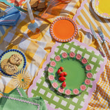Set de table Biscotti à Carreaux - 38 cm x 48 cm - Kaki & Rose | Fleux | 7
