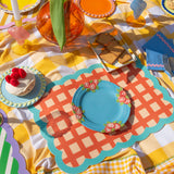 Biscotti Checkered Placemat - 38cm x 48cm - Red &amp; Blue | Fleux | 6