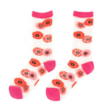 Transparent socks 35/40 - Poppies | Fleux | 3
