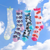 Transparent socks 35/40 - Poppies | Fleux | 4
