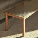 Table basse Kofi Noyer Massif & Verre Clair - l 60 x L 60 x h 36 cm | Fleux | 7