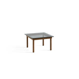 Table basse Kofi Noyer Massif & Verre Teinté Gris - l 60 x L 60 x h 36 cm | Fleux | 4