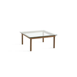 Table basse Kofi Noyer Massif & Verre Clair - l 80 x L 80 x h 36 cm | Fleux | 3