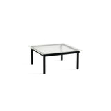 Table basse Kofi Chêne Massif Noir & Verre Roseau Clair - l 80 x L 80 x h 36 cm | Fleux | 2