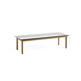 Table basse Kofi Chêne Massif & Verre Clair - l 140 x L 50 x h 36 cm | Fleux | 2