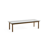 Table basse Kofi Noyer Massif & Verre Clair - l 140 x L 50 x h 36 cm | Fleux | 2