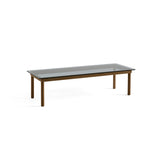 Table basse Kofi Noyer Massif & Verre Teinté Gris - l 140 x L 50 x h 36 cm | Fleux | 2