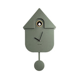Modern Cuckoo metal clock W 21.5 x H 41 cm - Khaki green  | Fleux | 5